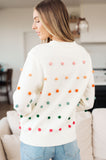 Candy Buttons Pom Detail Sweater