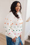 Candy Buttons Pom Detail Sweater