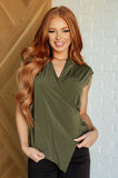 Classic Surplice Front Top in Olive