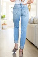 Elodie Mid Rise Distressed Boyfriend Jeans