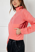 Fit Happens Nylon Tennis Jacket in Coral Rose