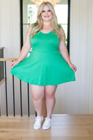 Gorgeous in Green Sleeveless Skort Dress