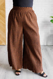 Harmony High Rise Wide Leg Pants in Brown