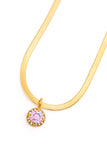 Here to Shine Gold Plated Necklace in Pink