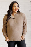 Keeping it Real Brushed Melange Hacci Long Sleeve Tee in Mocha