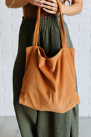 Last Minute Corduroy Tote in Brown