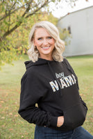 Boy Mama Graphic Hoodie in Black