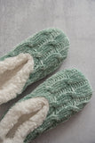 Chenille Slippers in Mint