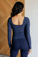 Never Imitated Long Sleeve Top in Navy