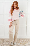 New Chapter Floral Color Block Patchwork Top