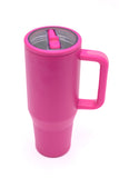 No Spill 40oz Tumbler in Hot Pink