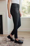 Octavia High Rise Control Top Skinny Jeans in Washed Black