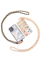 PU Leather Gold Chain Cell Phone Lanyard Set of 2