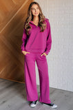 Resort Travel Wide Leg Crop Pant in Magenta