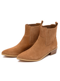 Leonor Suede Ankle Boot in Tan