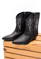 Bowie Metallic Boot in Black