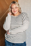 Super Clever Patchwork Striped Top in Ivory