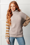 Super Seasonal Patchwork Waffle Knit Sweater