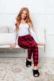 Your New Favorite Joggers in Red Plaid