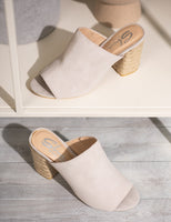 Helena Heeled Sandal in Ice Suede