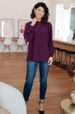 Closing Time Mock Neck Blouse