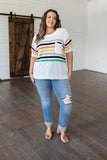 Derby Nights Retro Striped Top