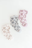 Flower Power Plush Socks 3 Pack
