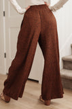 Harmony High Rise Wide Leg Pants in Brown