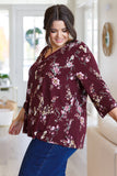 Hometown Classic Top in Wine Floral