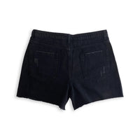 Think About It Black Denim Shorts