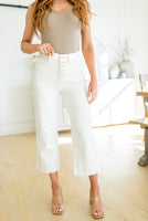 Not Too Salty High Rise Wide Leg Cropped Jeans