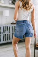 Perry High Rise Pull On Denim Shorts