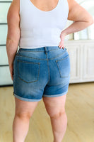 Perry High Rise Pull On Denim Shorts