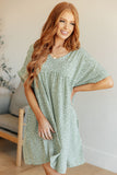 Rodeo Lights Dolman Sleeve Dress in Green Floral