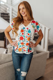 Rose Garden Embroidered Blouse