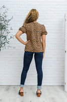 Spotted Animal Print Blouse