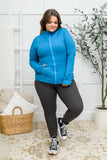 Staying Swift Activewear Jacket in Hawaiian Blue